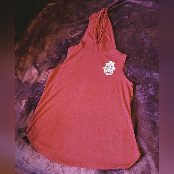 Yoga Hand Sleeveless Hoodie, Size S - Picture 2 of 6